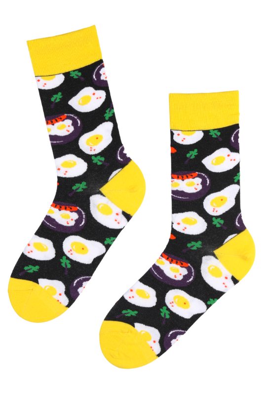 BREAKFAST cotton socks with a food pattern