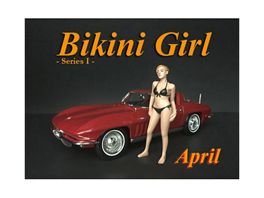 April Bikini Calendar Girl Figurine for 1/18 Scale Models by American