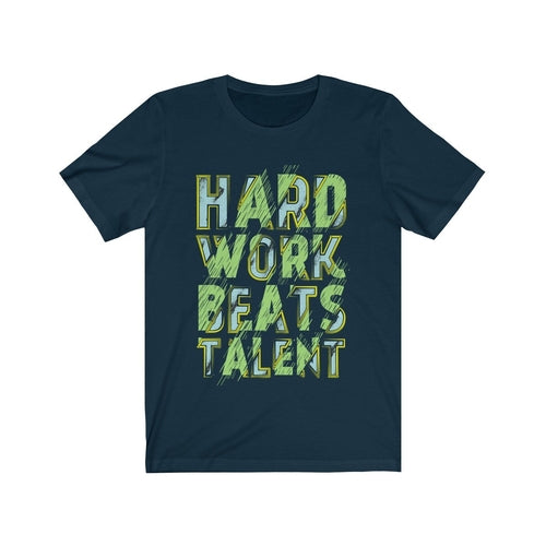 Hard Works Beats Talent Lettering T-Shirt