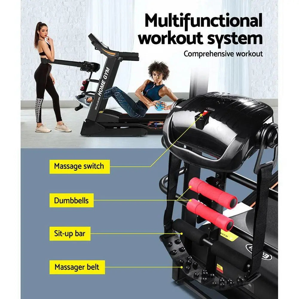 Everfit Electric Treadmill 480mm 18kmh 3.5HP Auto Incline Home Gym Run