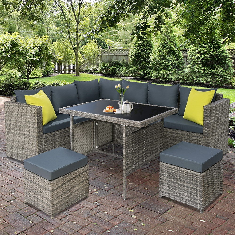 Gardeon Outdoor Furniture Patio Set Dining Sofa Table Chair Lounge