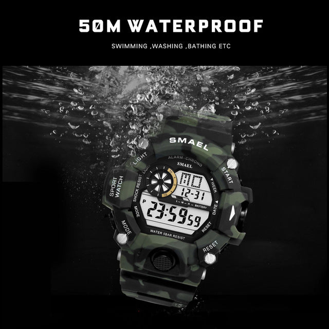 Men Watch 50m Waterproof Top S Shock Watch