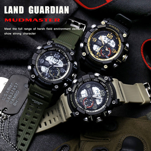 S Shock Military Watches Army Men's Wristwatch LED
