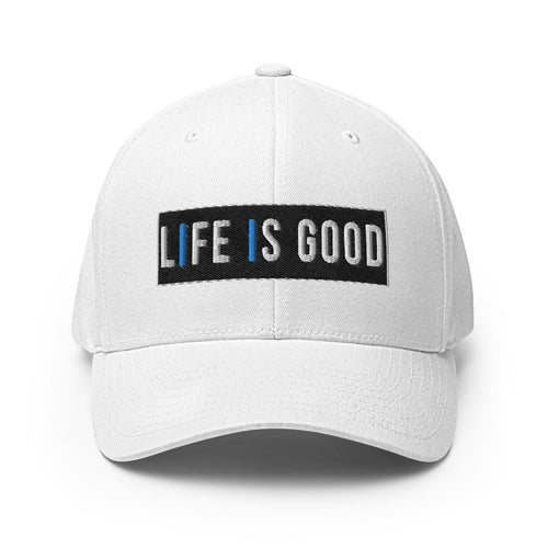 Baseball Hat - Life is Good Print / Embroidered Twill Flexfit Cap