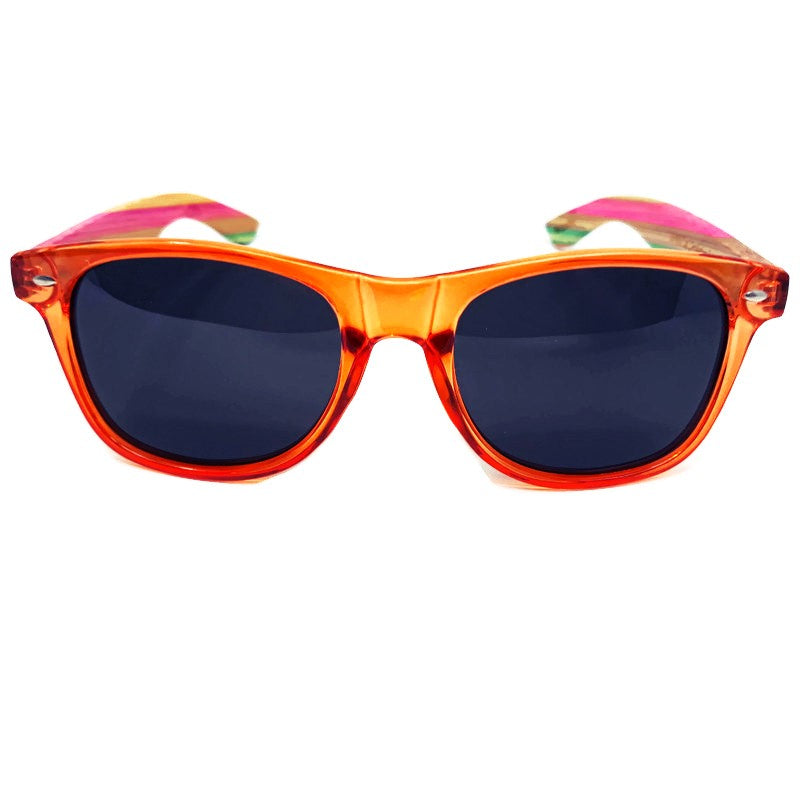 Juicy Fruit Muti-Colored Bamboo Sunglasses Polarized with Case