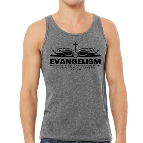 Mens Tank Top Fitness Shirt Evangelism - Go Therefore And Make