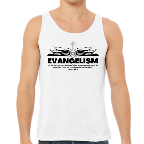 Mens Tank Top Fitness Shirt Evangelism - Go Therefore And Make