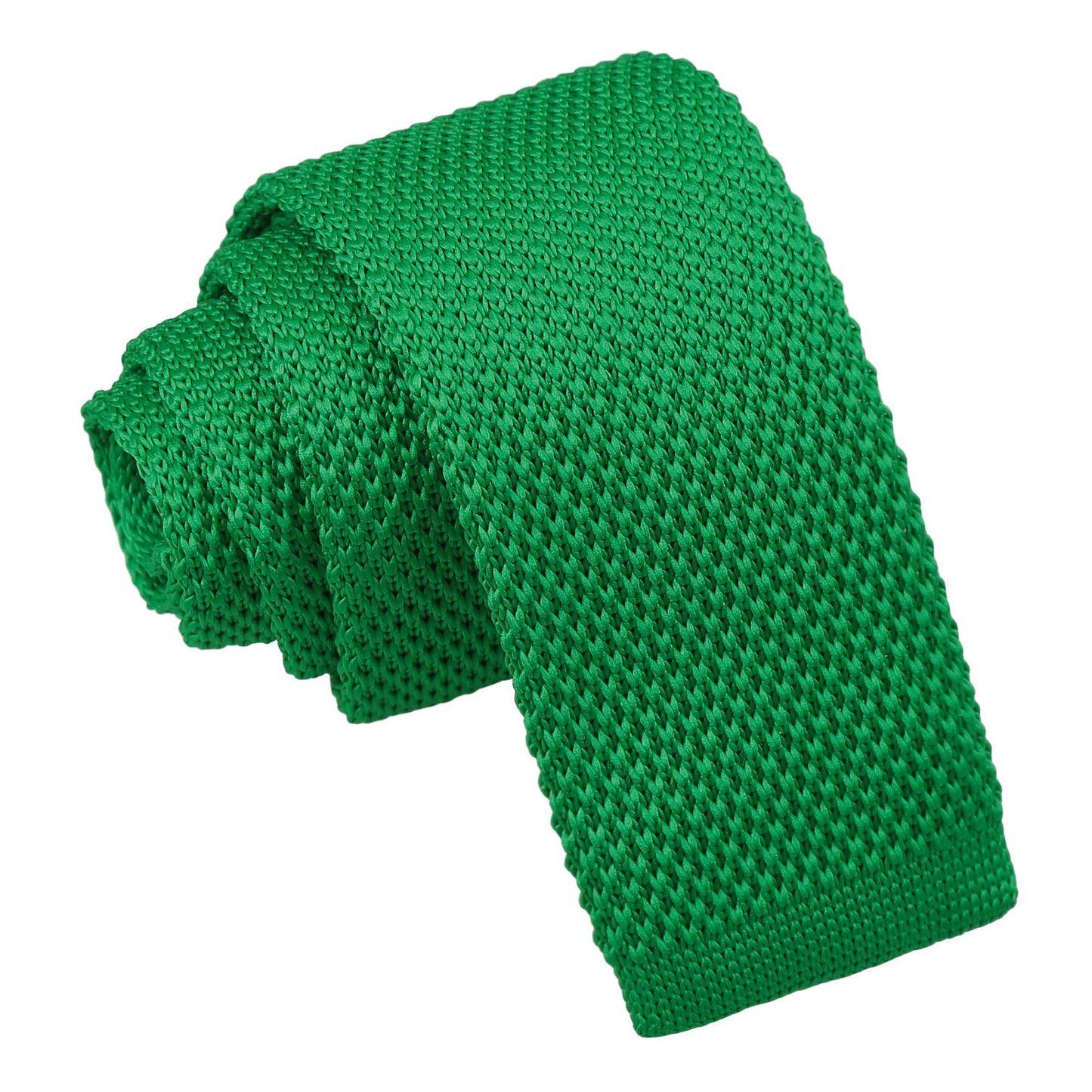 Plain Knitted Tie - Boys - Forest Green