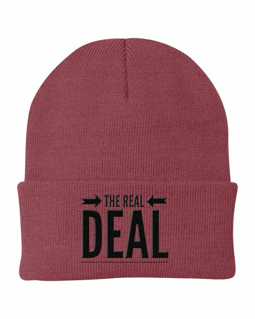 Uniquely You Beanie Cap - The Real Deal Embroidered Graphic / Cuffed