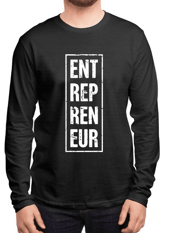 Entrepreneur Vertical Full Sleeves T-shirt.