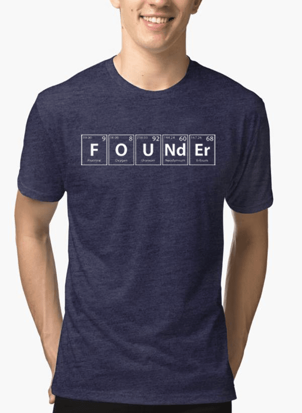 Founder Half Sleeves Melange T-shirt